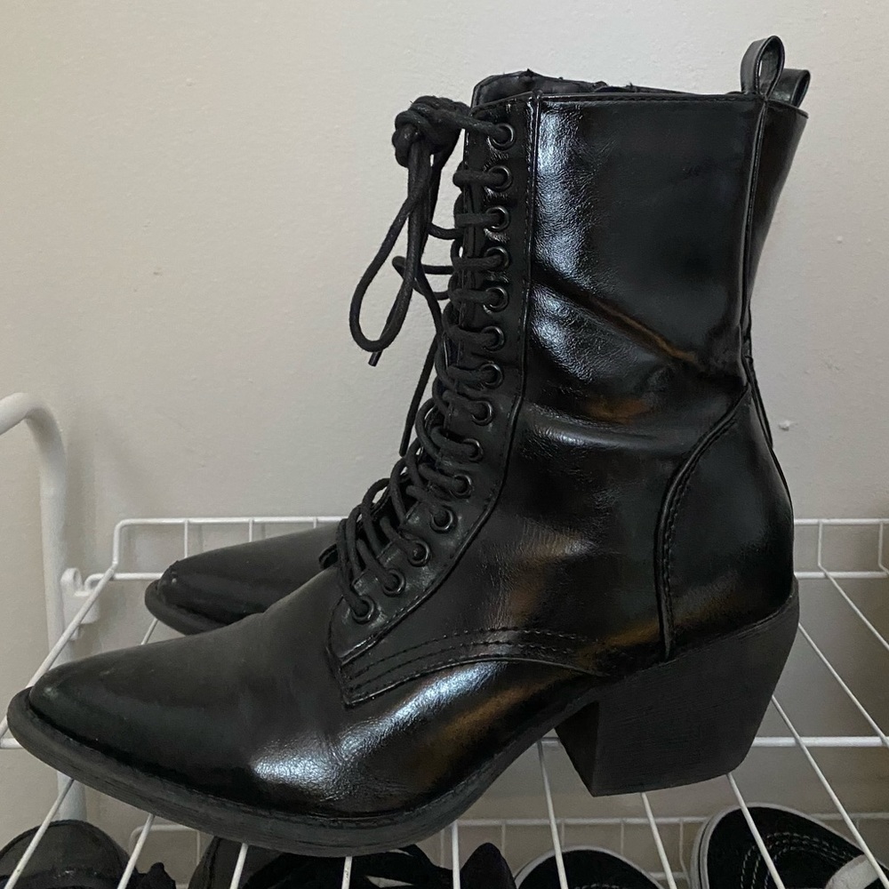 Faux Leather Boots